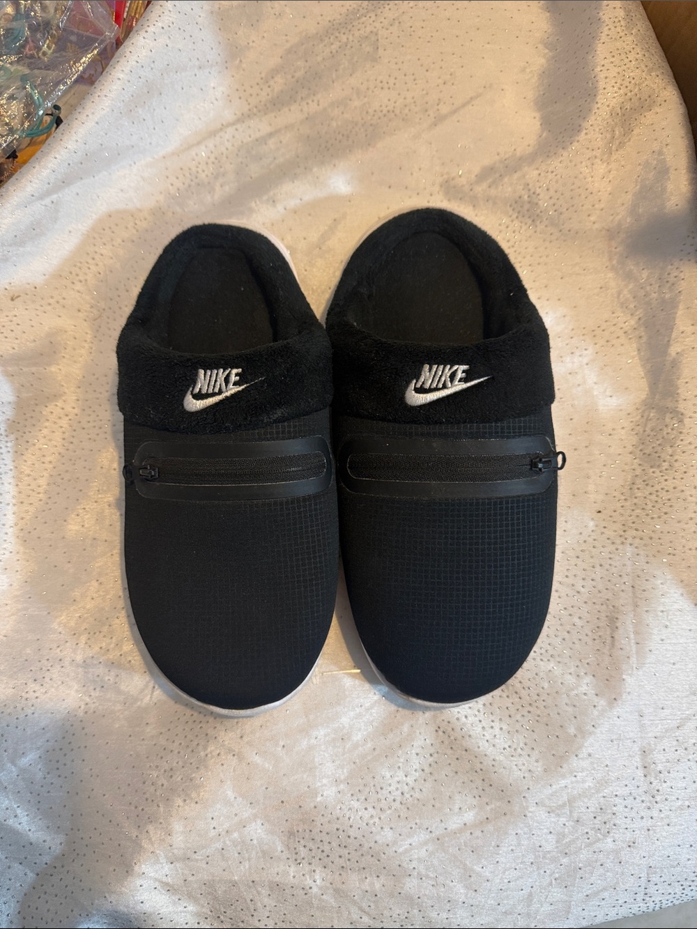 Nike Black Slip-On Zipper Pocket Casual Clogs for women size 9
